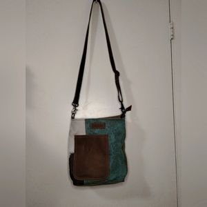 Sixtease Hairon Leather‎ Canvas Shoulder Bag